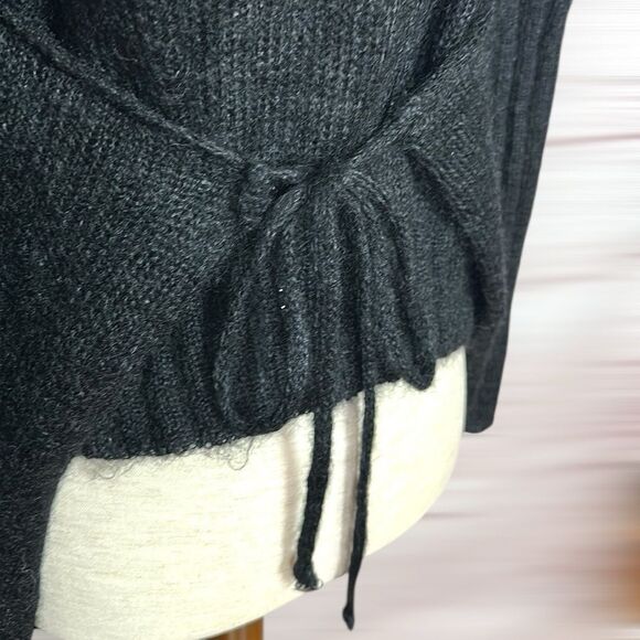 Vtg Wild and Lethal Trash Kiss the Future Black Sweater Turtle Neck Mohair M - Picture 6 of 16